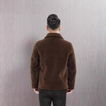 Double-sided Wear Polo Collar Jacket Men's Fur One-piece Velvet Padded Coat