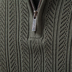 Men's Business Casual Sweater Long Sleeve Half Zipper Sweater