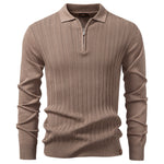 Men's Business Casual Sweater Long Sleeve Half Zipper Sweater