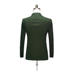 Green Velvet Business Casual Suit Men