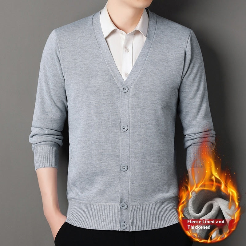 New Thickened Casual Knitted Sweater Cardigan For Men