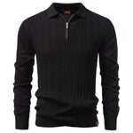 Men's Business Casual Sweater Long Sleeve Half Zipper Sweater