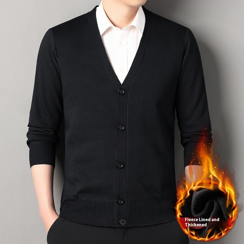 New Thickened Casual Knitted Sweater Cardigan For Men