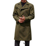 Woolen Male Double-breasted Thickened Woolen Trench Coat