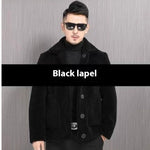 Double-sided Wear Polo Collar Jacket Men's Fur One-piece Velvet Padded Coat