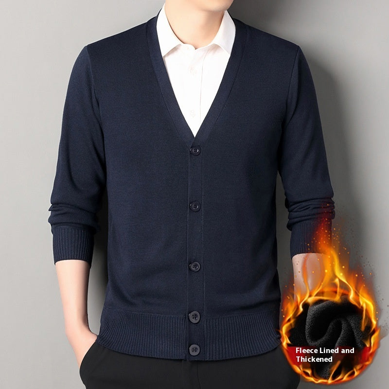 New Thickened Casual Knitted Sweater Cardigan For Men